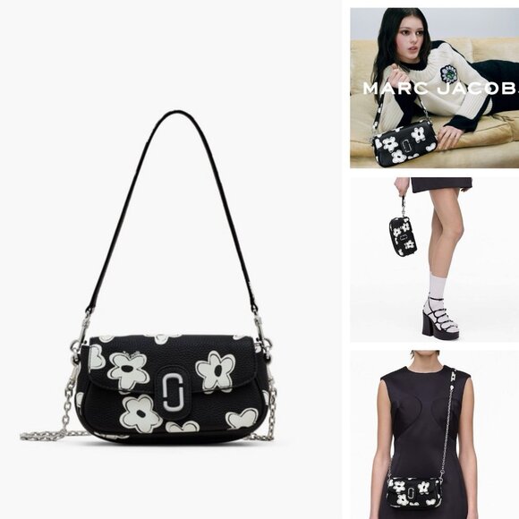 Marc Jacobs DAISYCLOVER The Clover Floral Leather Clutch Shoulder Crossbody- NEW - Picture 1 of 12